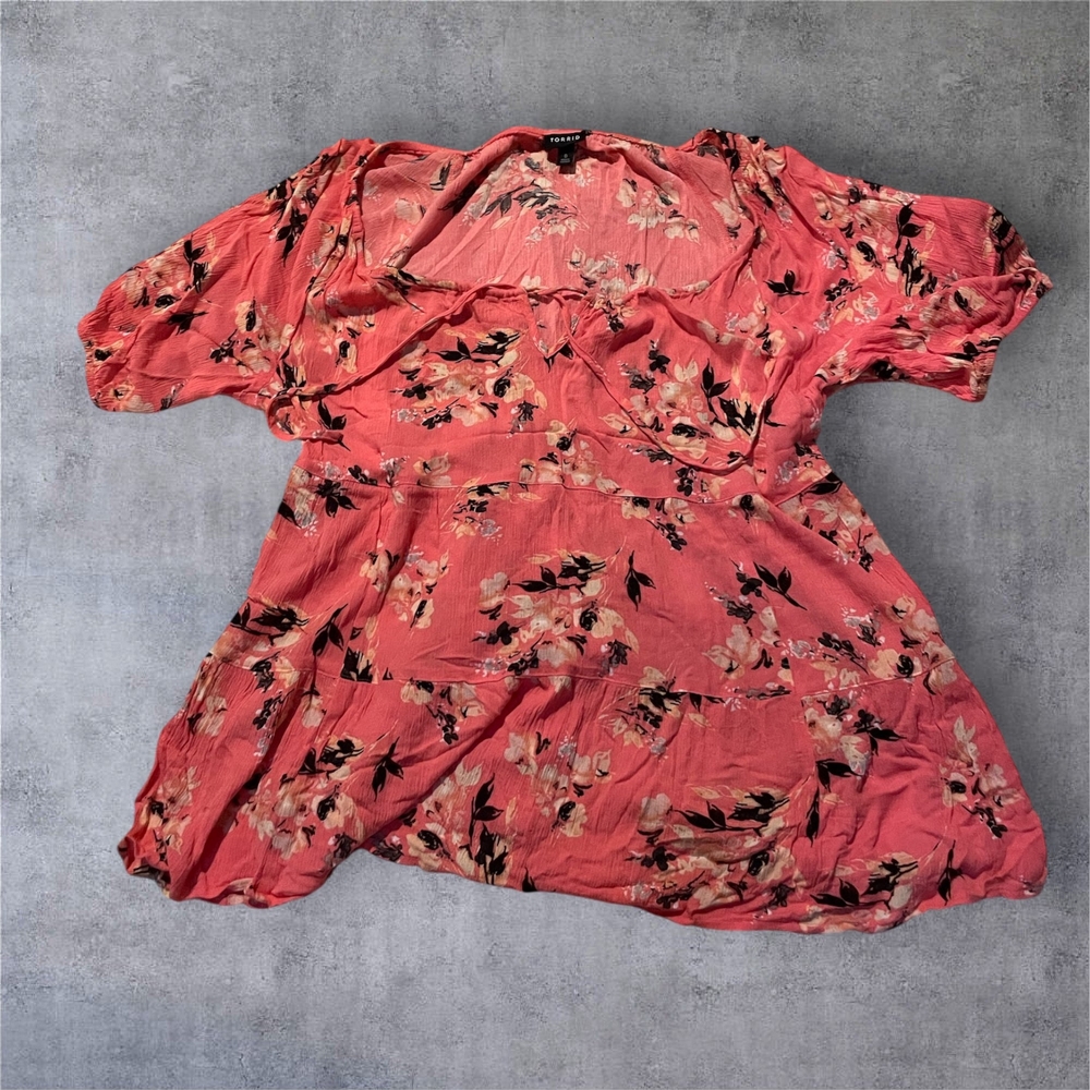 Torrid Pink Floral Blouse
